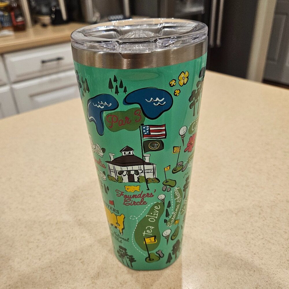 RARE MASTERS AUGUSTA NATIONAL 2019 COLLECTIBLE CORKCICLE HOLES TUMBLER WOODS - Picture 3 of 16
